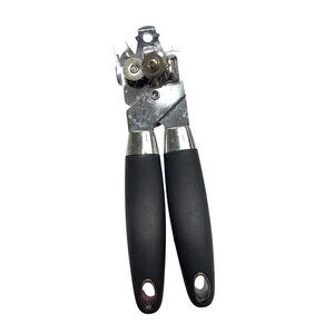 Heavy-Duty Manual Can Opener With Black Non-Slip Handles/Stainless Steel Blades
